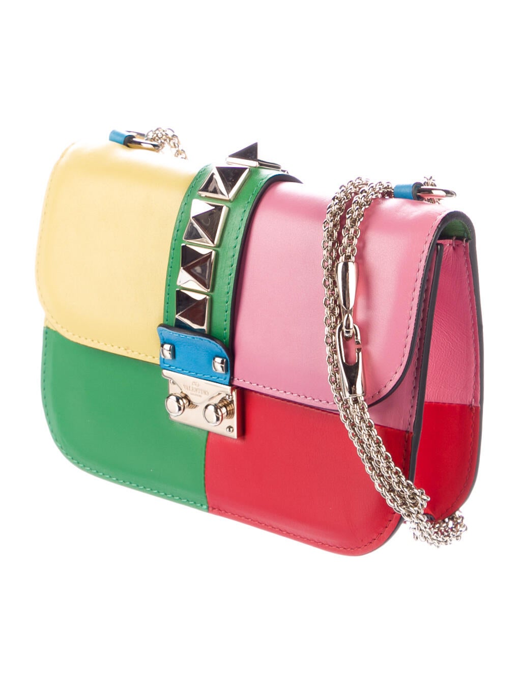 Valentino Roman Stud Shoulder Bag Green Shoulder Bags, Handbags VAL308966 The RealReal