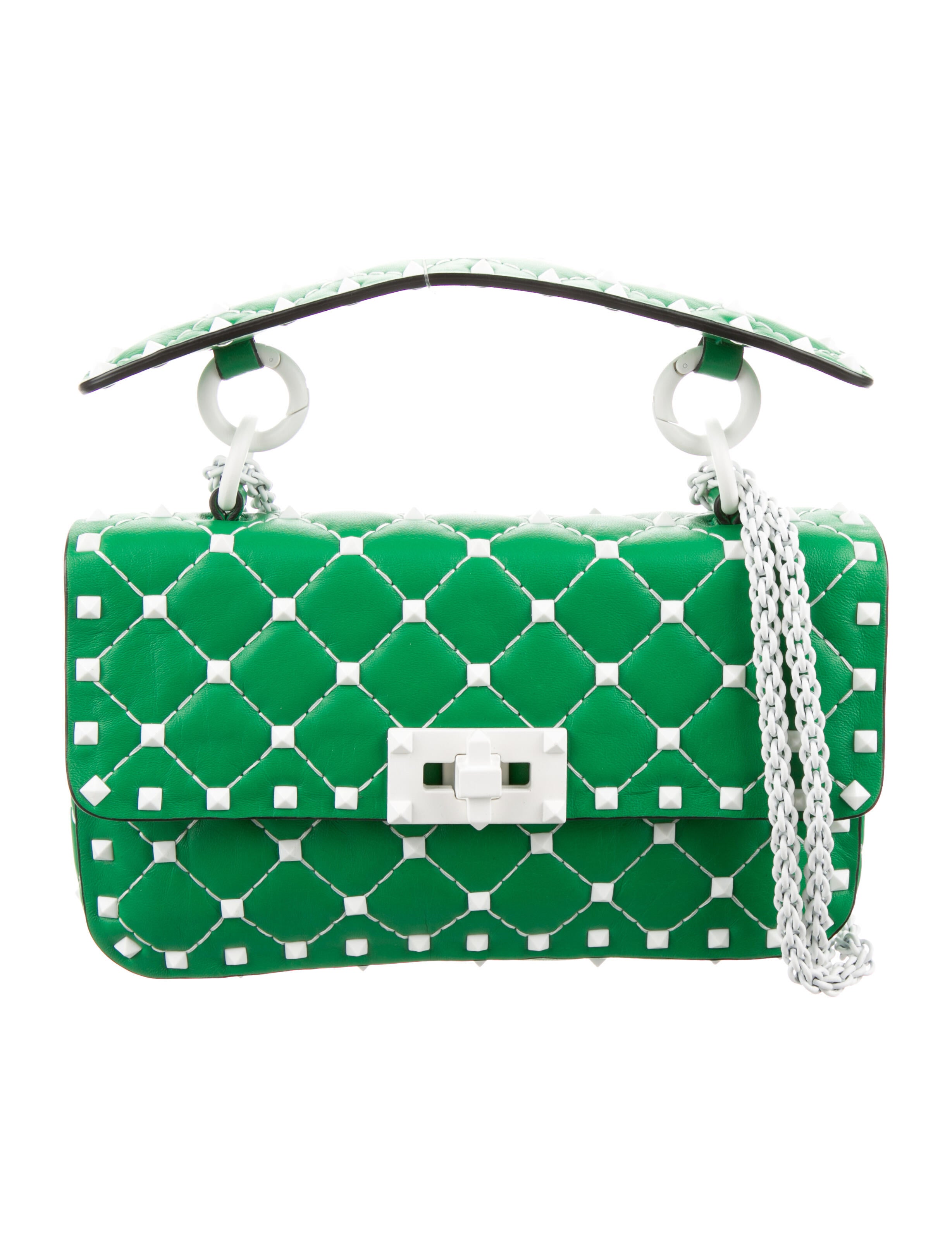 Valentino Rockstud Crossbody Bag Green Crossbody Bags, Handbags VAL41985 The RealReal