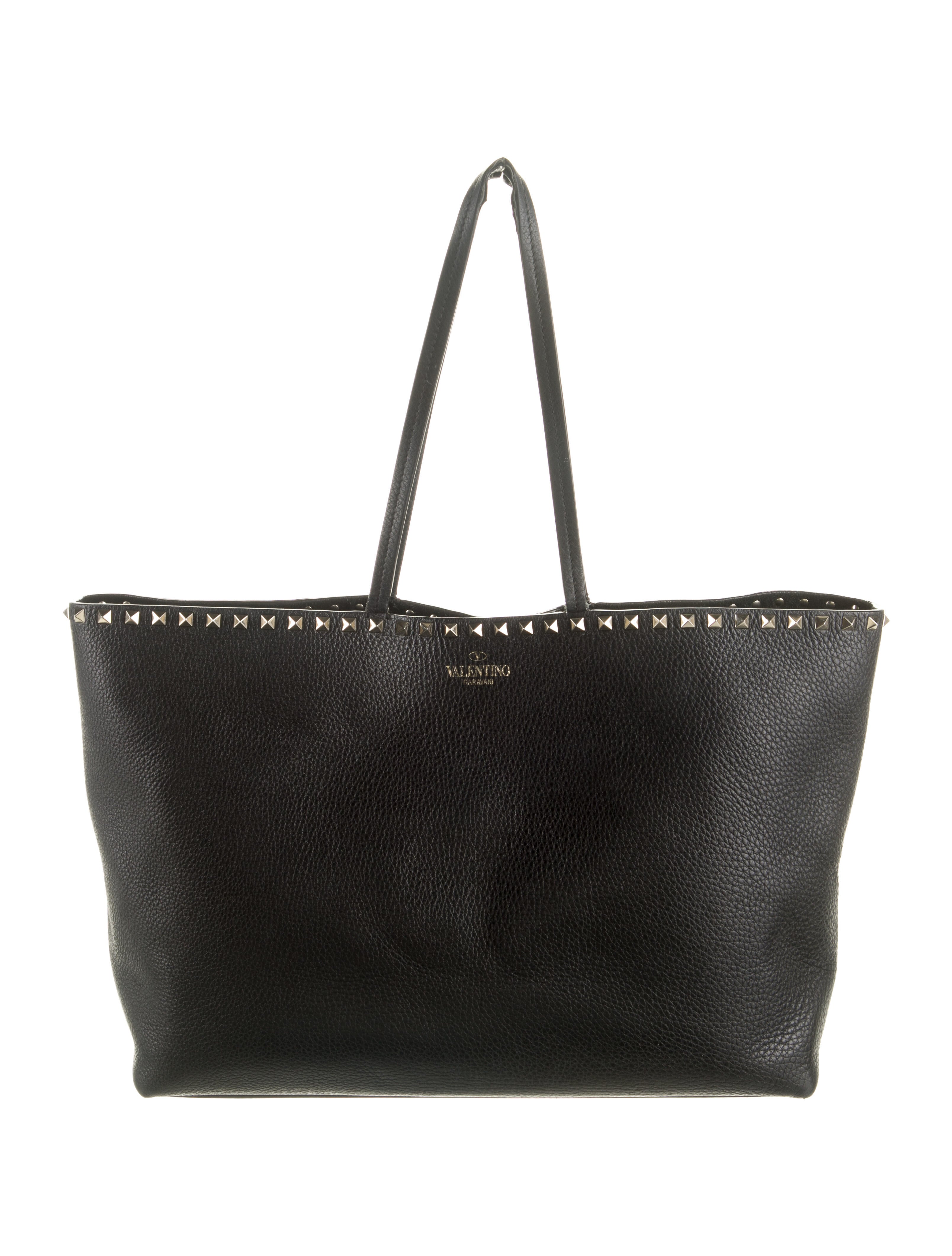 Valentino Rockstud Tote Bag Black Totes, Handbags VAL288237 The