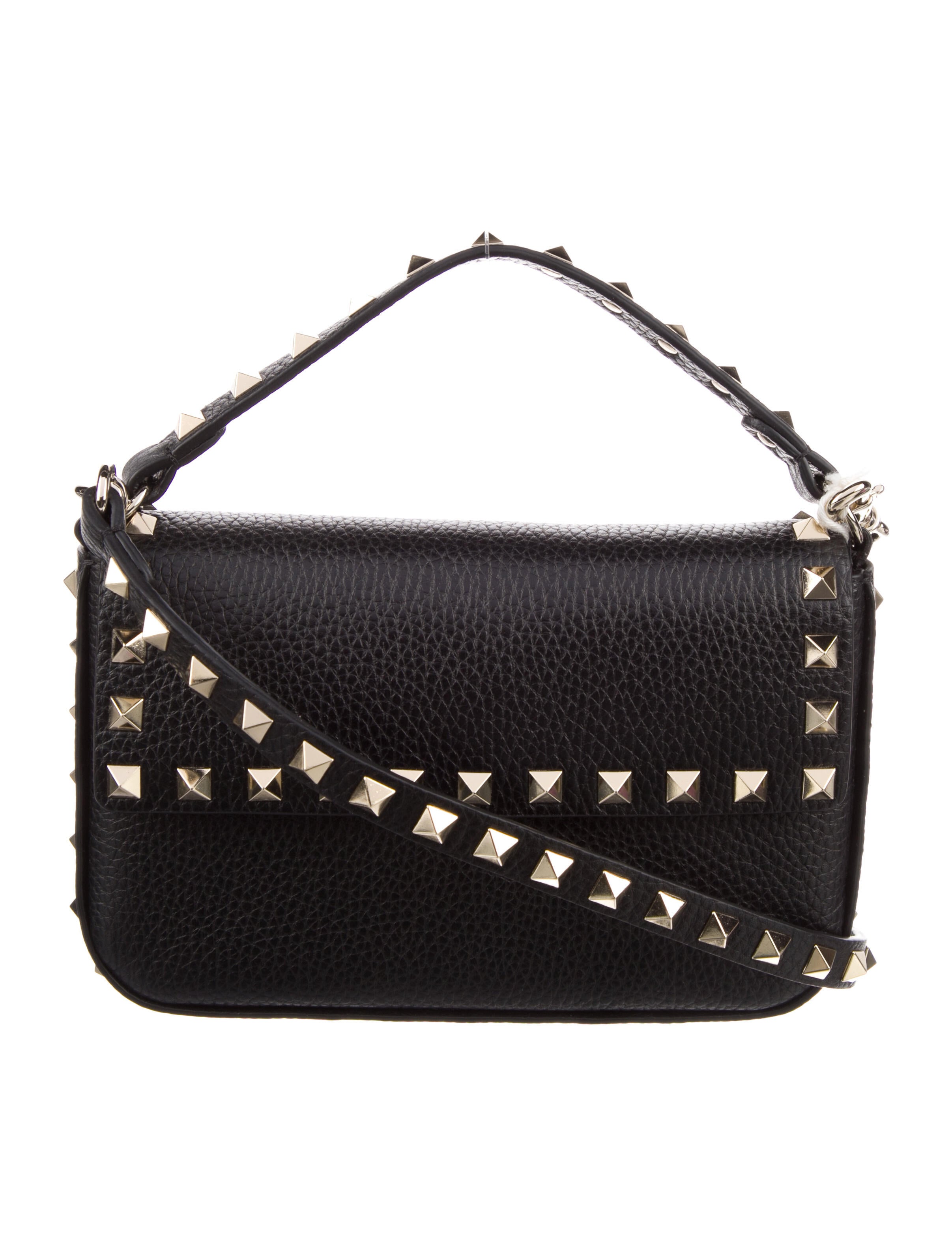 Valentino Leather Rockstud Crossbody Bag w/ Tags Black Crossbody Bags