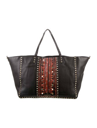 Valentino Leather Studded Tote Bag