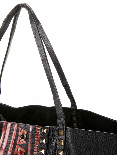 Valentino Leather Studded Tote Bag