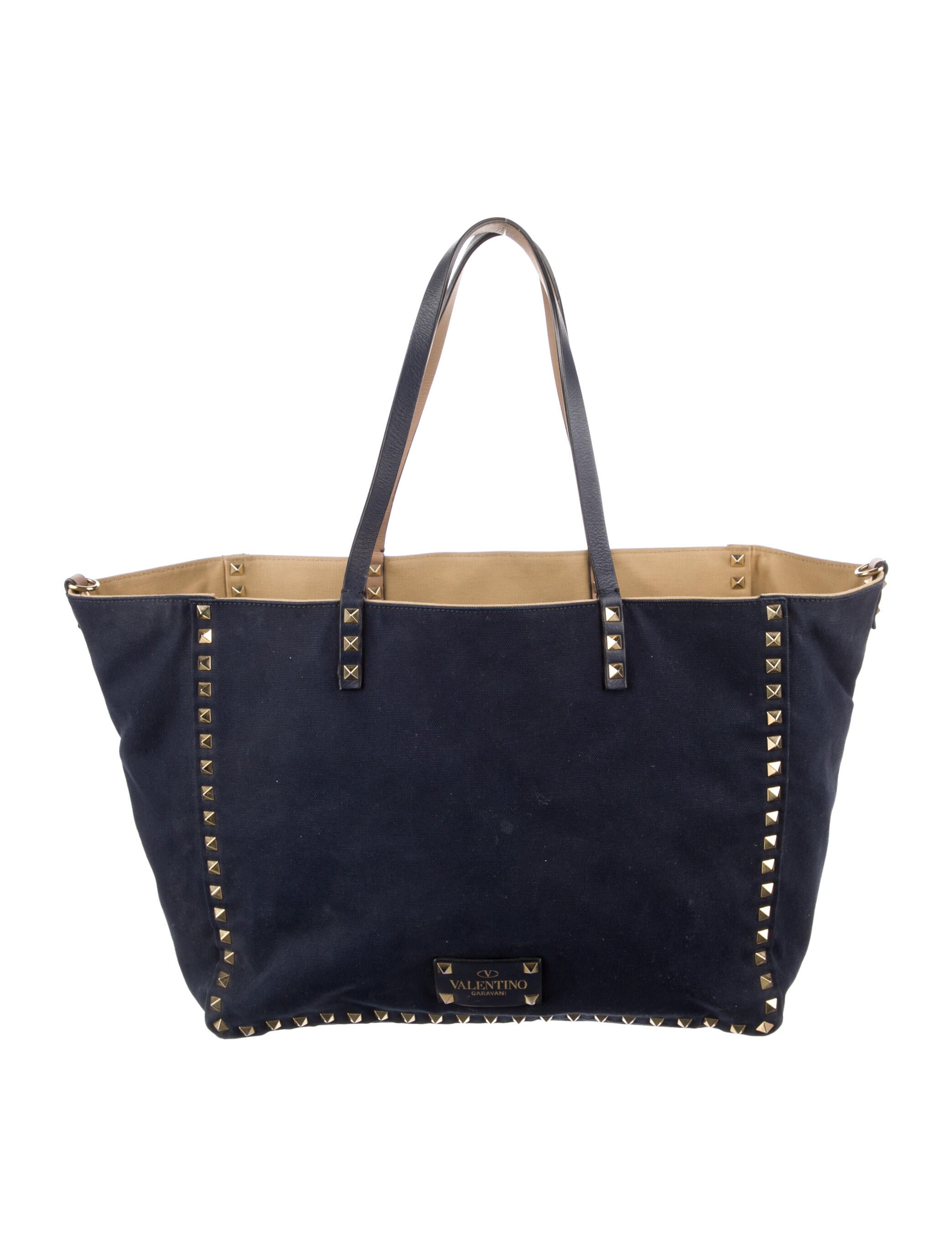 Valentino Medium Rockstud Tote Blue Totes, Handbags VAL66657 The