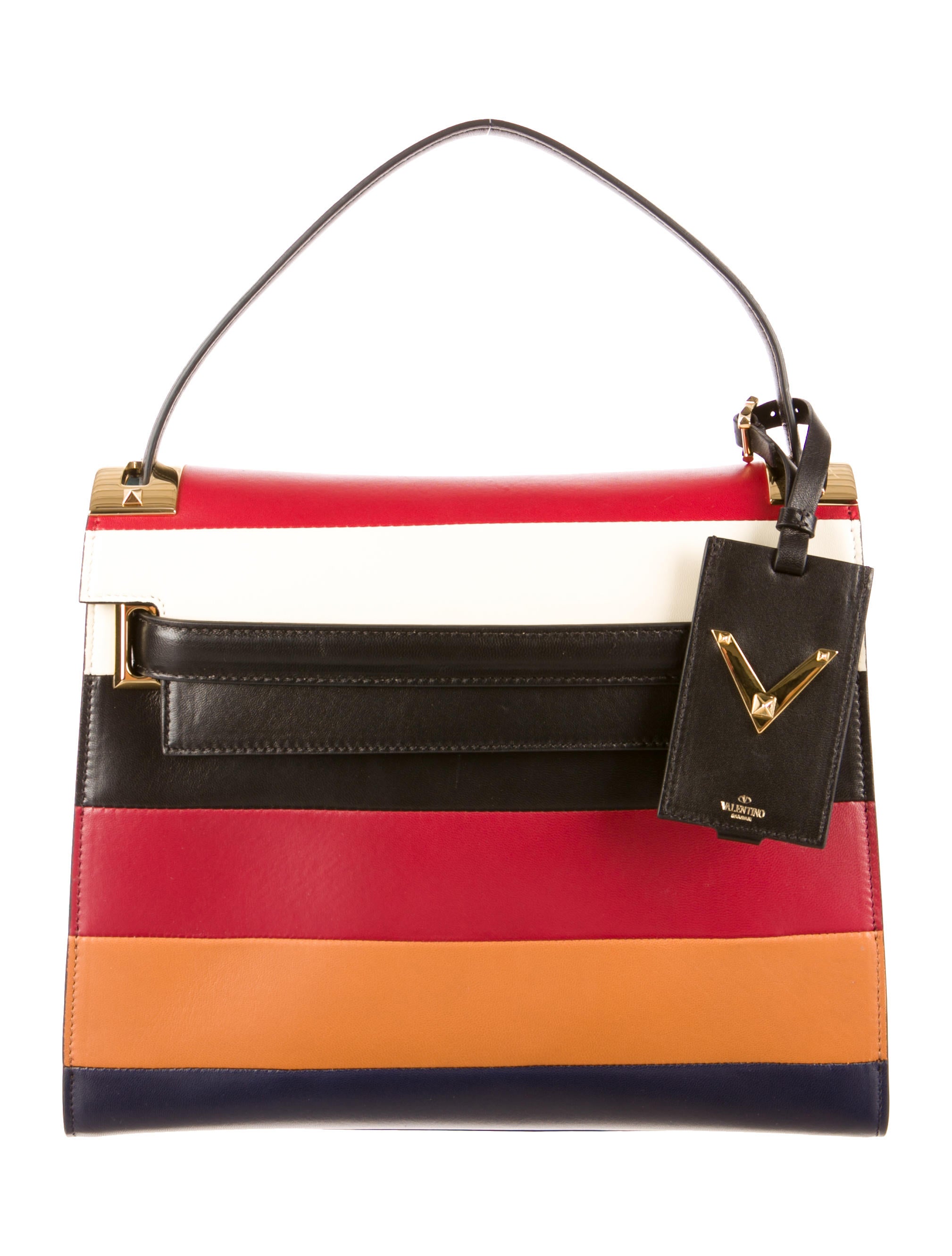 Valentino My Rockstud Striped Satchel