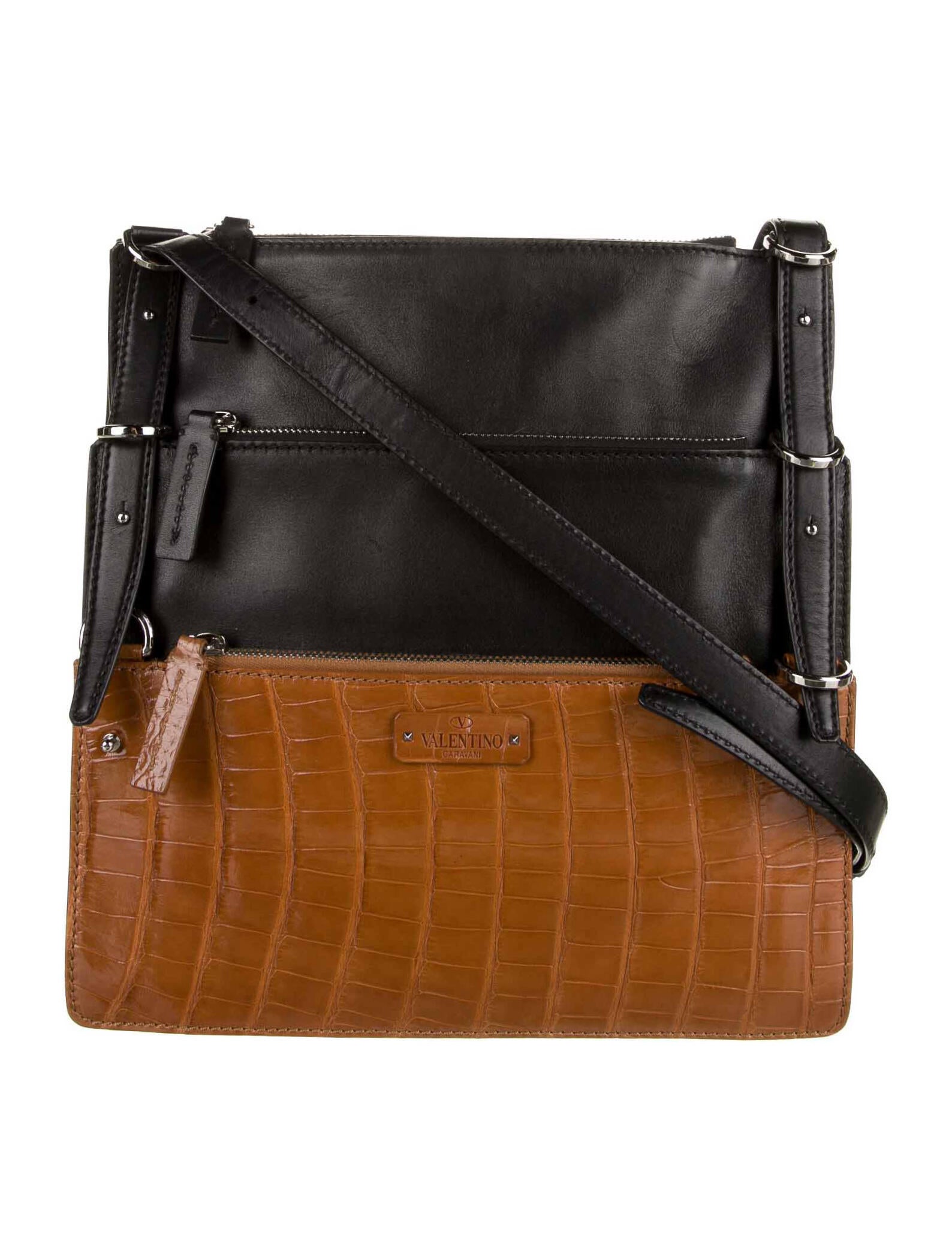 Valentino Leather Crossbody Bag Black Crossbody Bags, Handbags