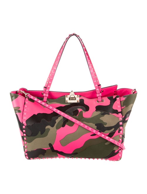 Valentino Camouflage Rockstud Tote