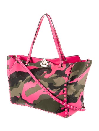 Valentino Camouflage Rockstud Tote