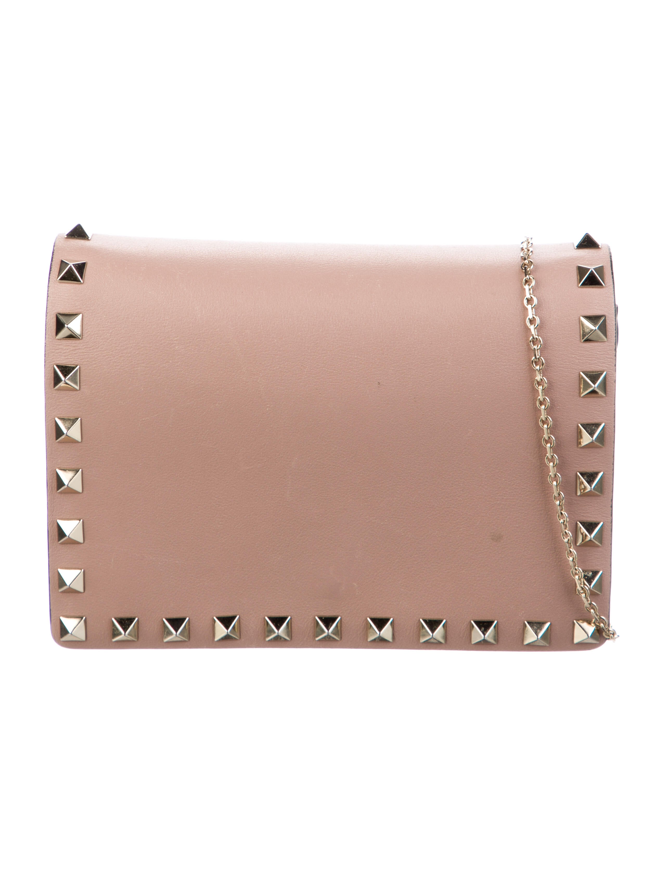 Valentino Leather One Stud Crossbody Bag Neutrals Crossbody Bags