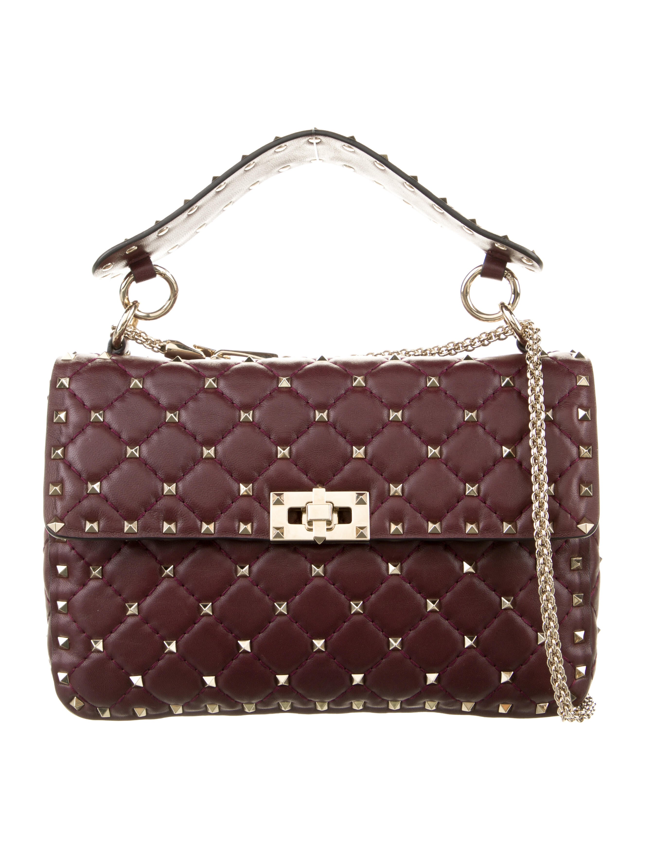 Valentino Small Rockstud Spike Crossbody Bag Pink Crossbody Bags