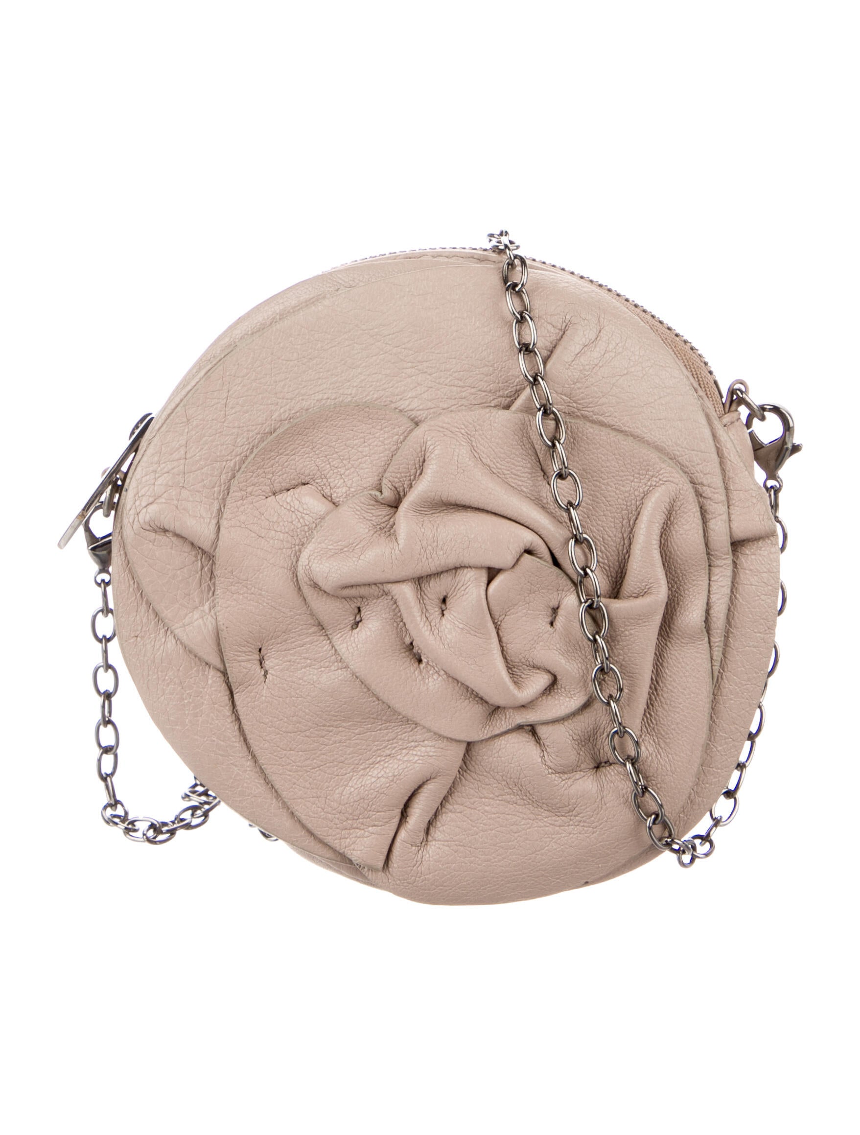 Valentino Satin Beaded Shoulder Bag Neutrals Evening Bags, Handbags