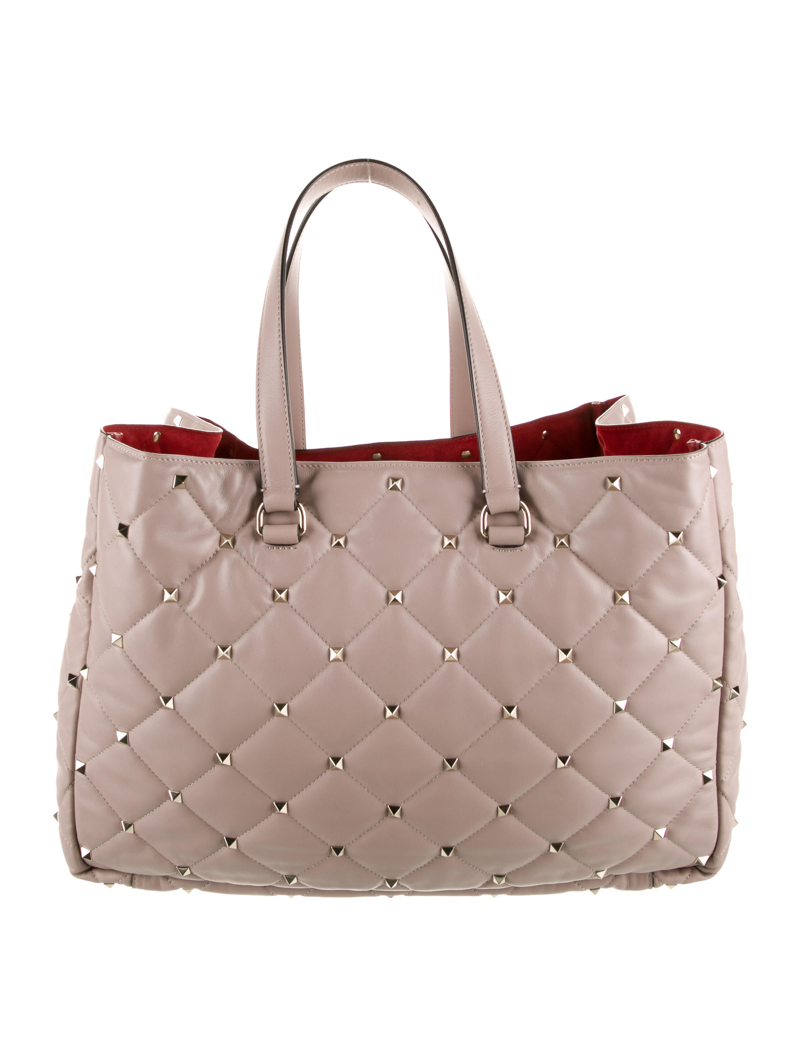 Valentino Rockstud Shoulder Bag Pink Totes, Handbags VAL41399 The