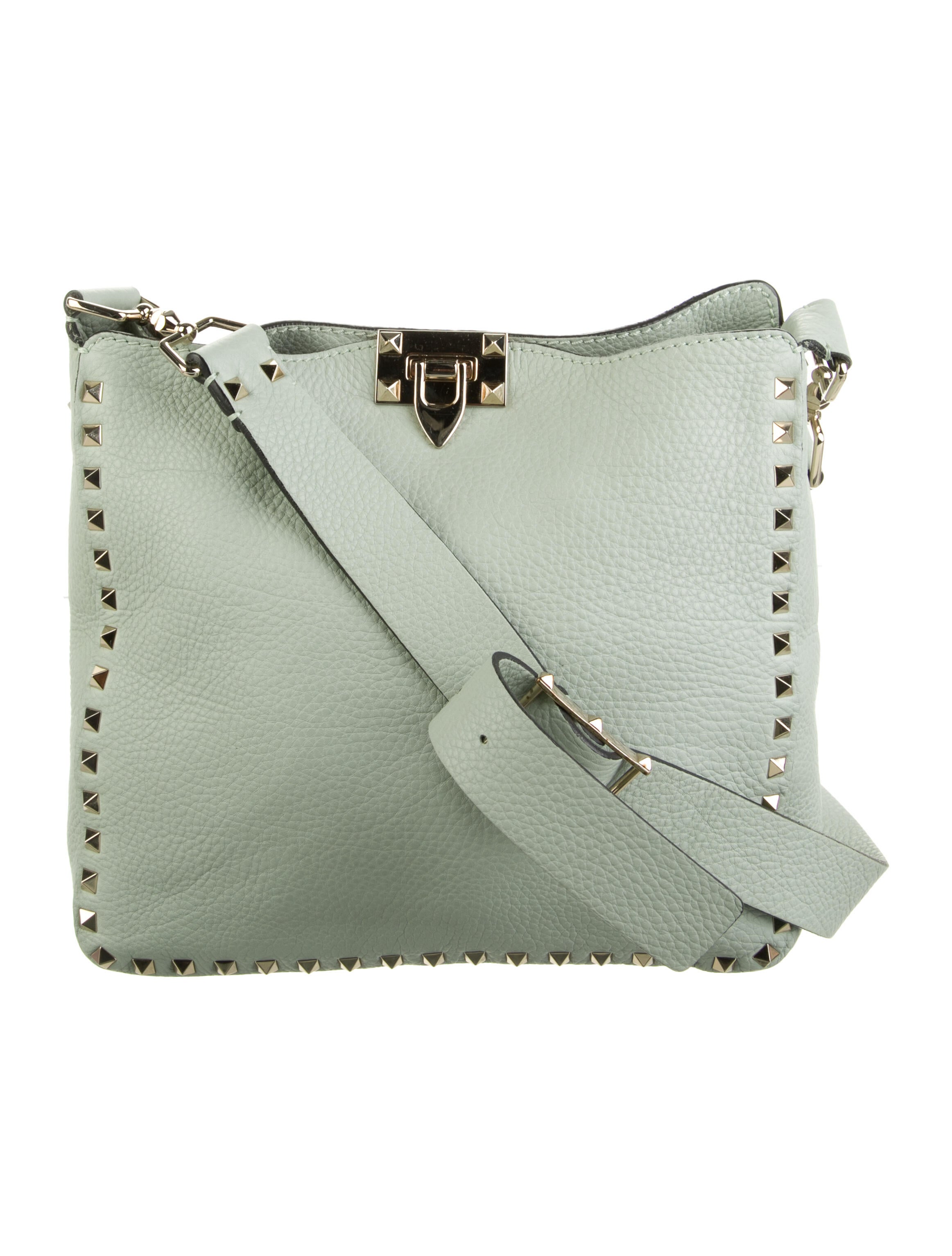 Valentino One Stud Shoulder Bag Green Shoulder Bags, Handbags VAL320234 The RealReal