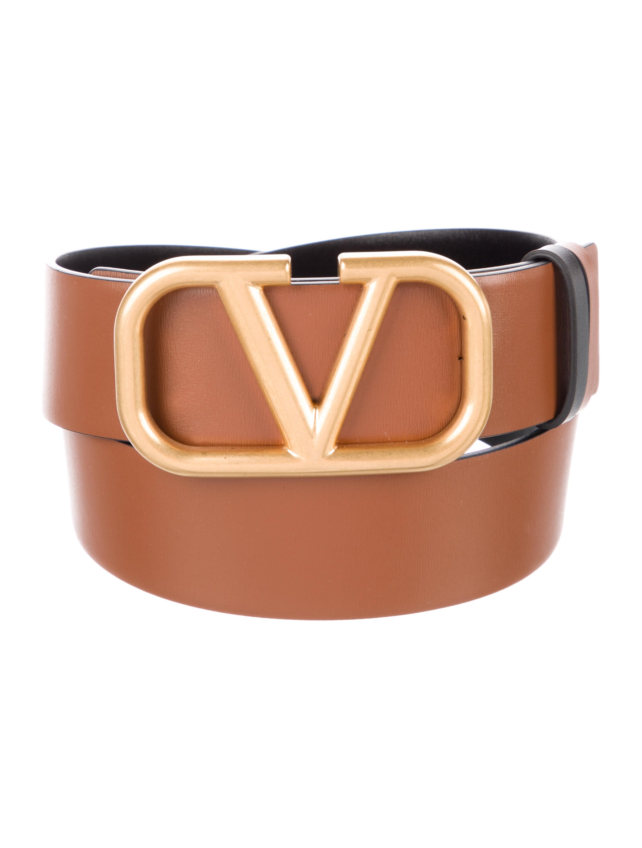 Valentino Reversible Leather Belt - Brown Belts, Accessories