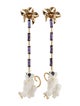 Valentino Resin & Crystal Monkey Drop Earrings