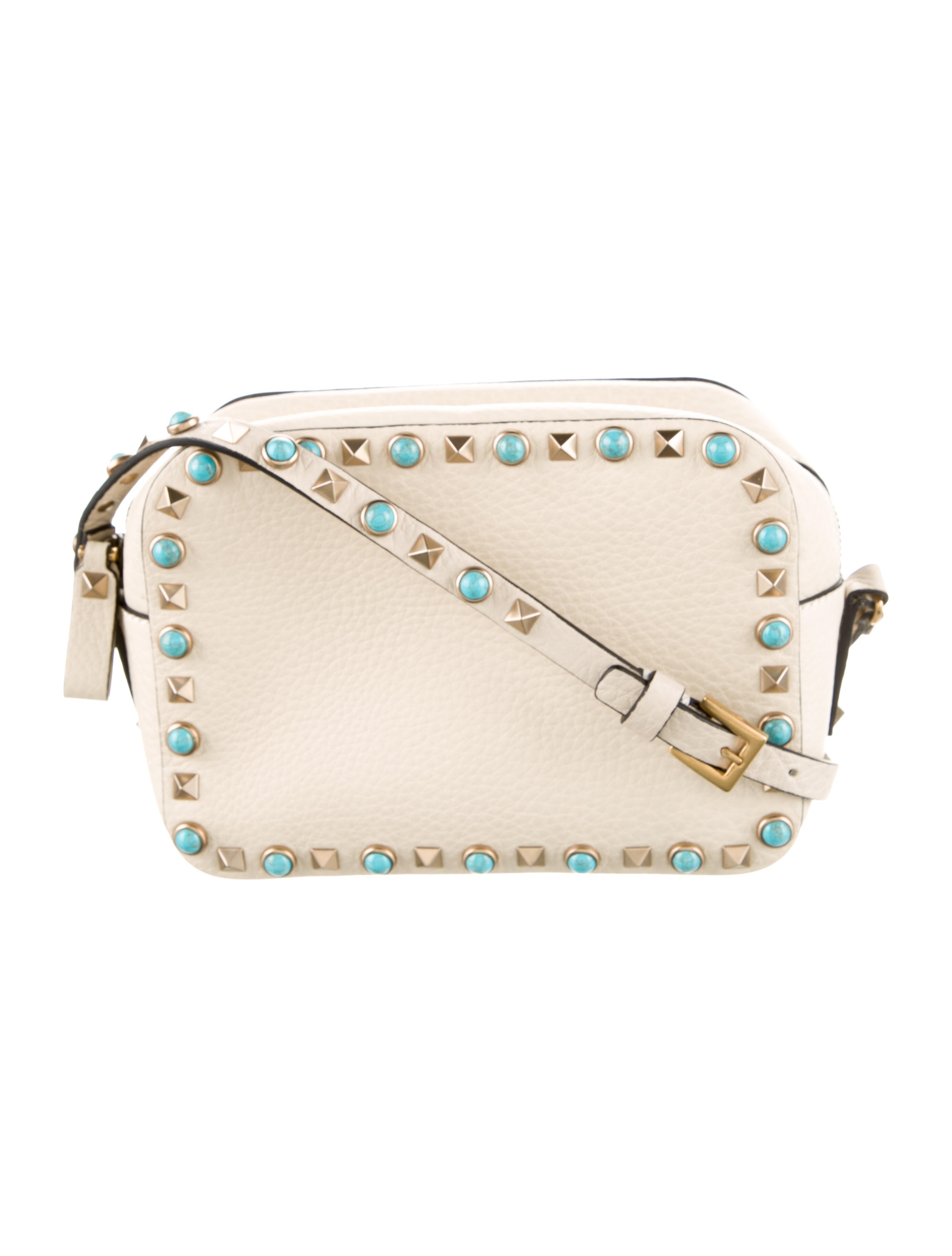 Valentino Rockstud Chain Crossbody Bag Neutrals Crossbody Bags