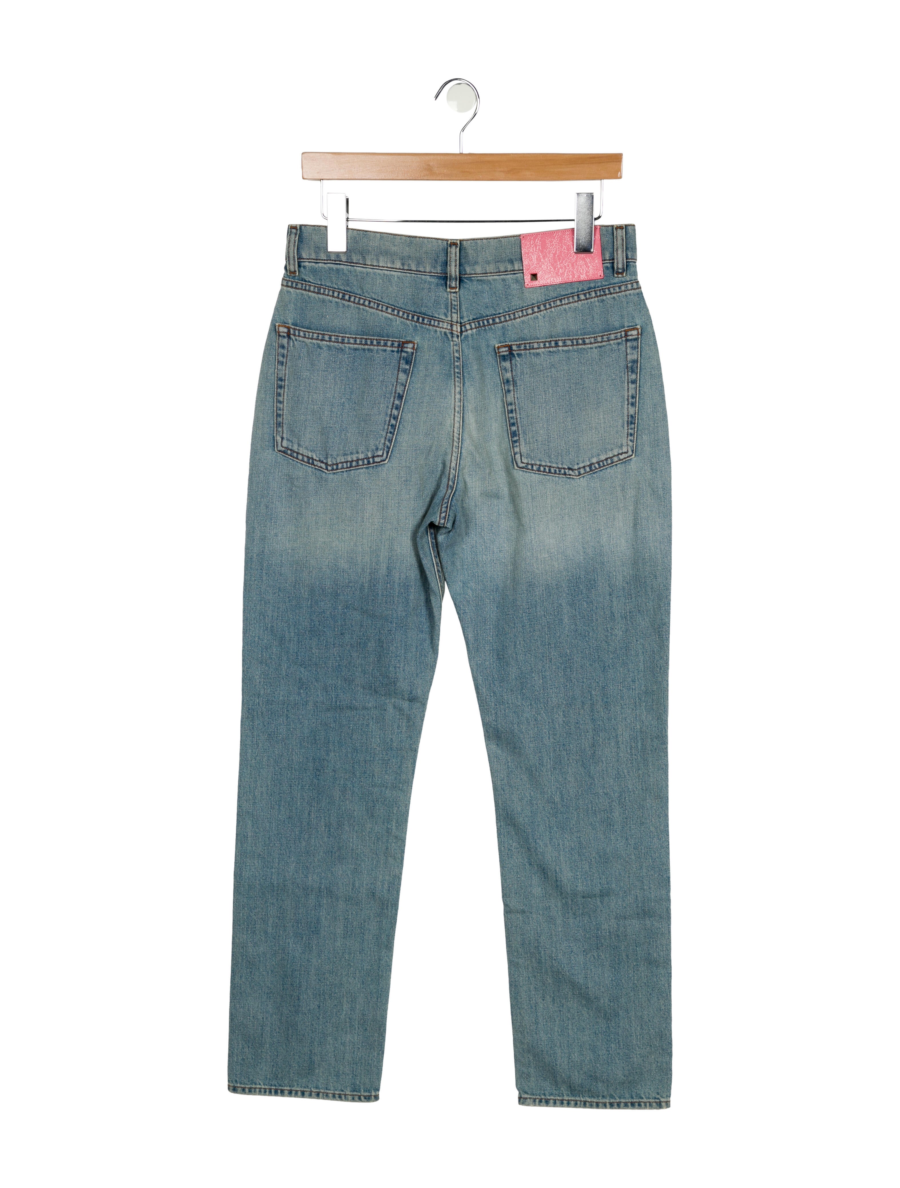 Valentino High-Rise Straight Leg Jeans