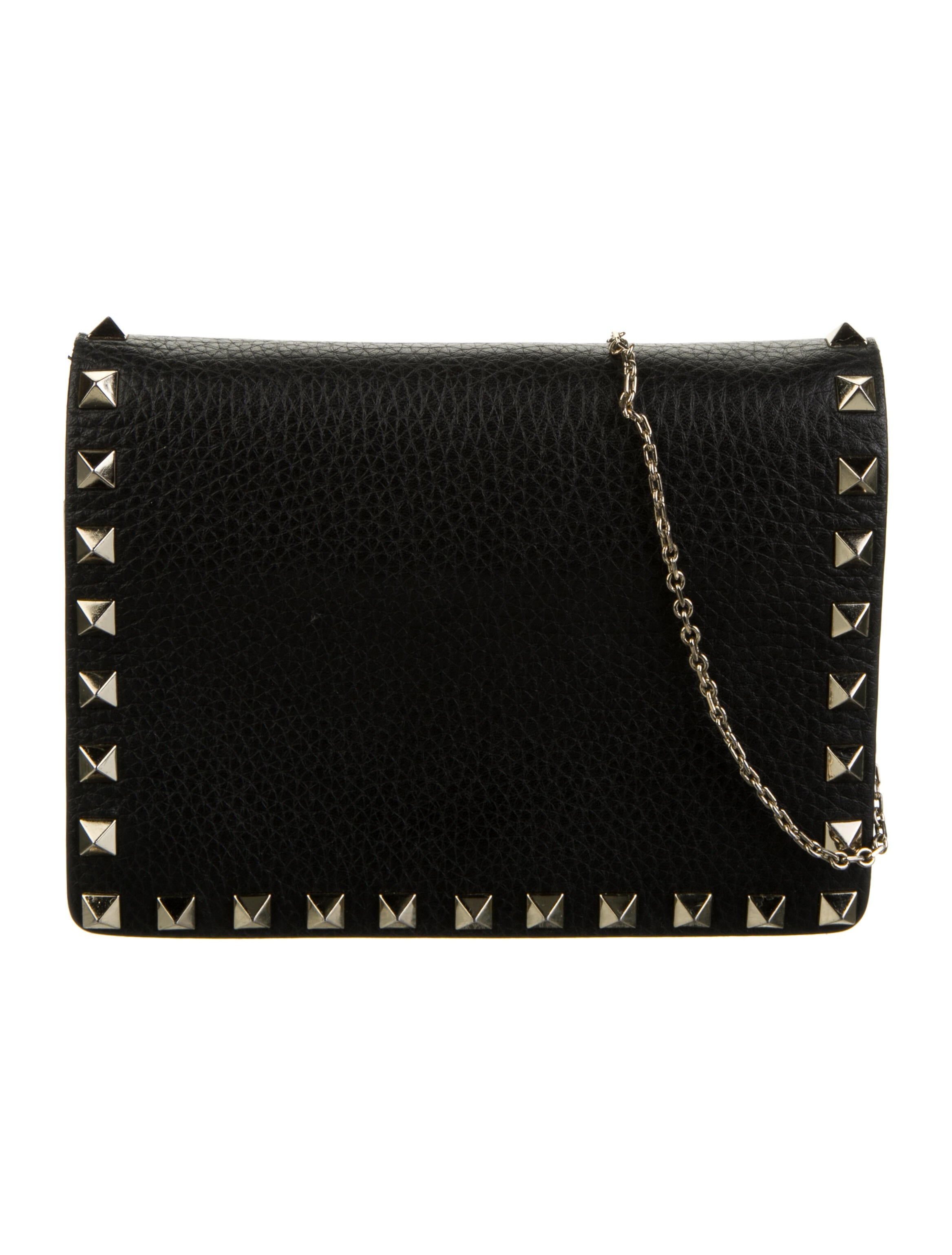 Valentino Leather Rockstud Mini Crossbody Bag Black Mini Bags