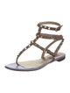 Valentino Leather Studded Accents Gladiator Sandals
