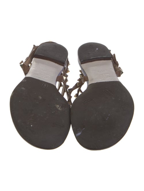 Valentino Leather Studded Accents Gladiator Sandals
