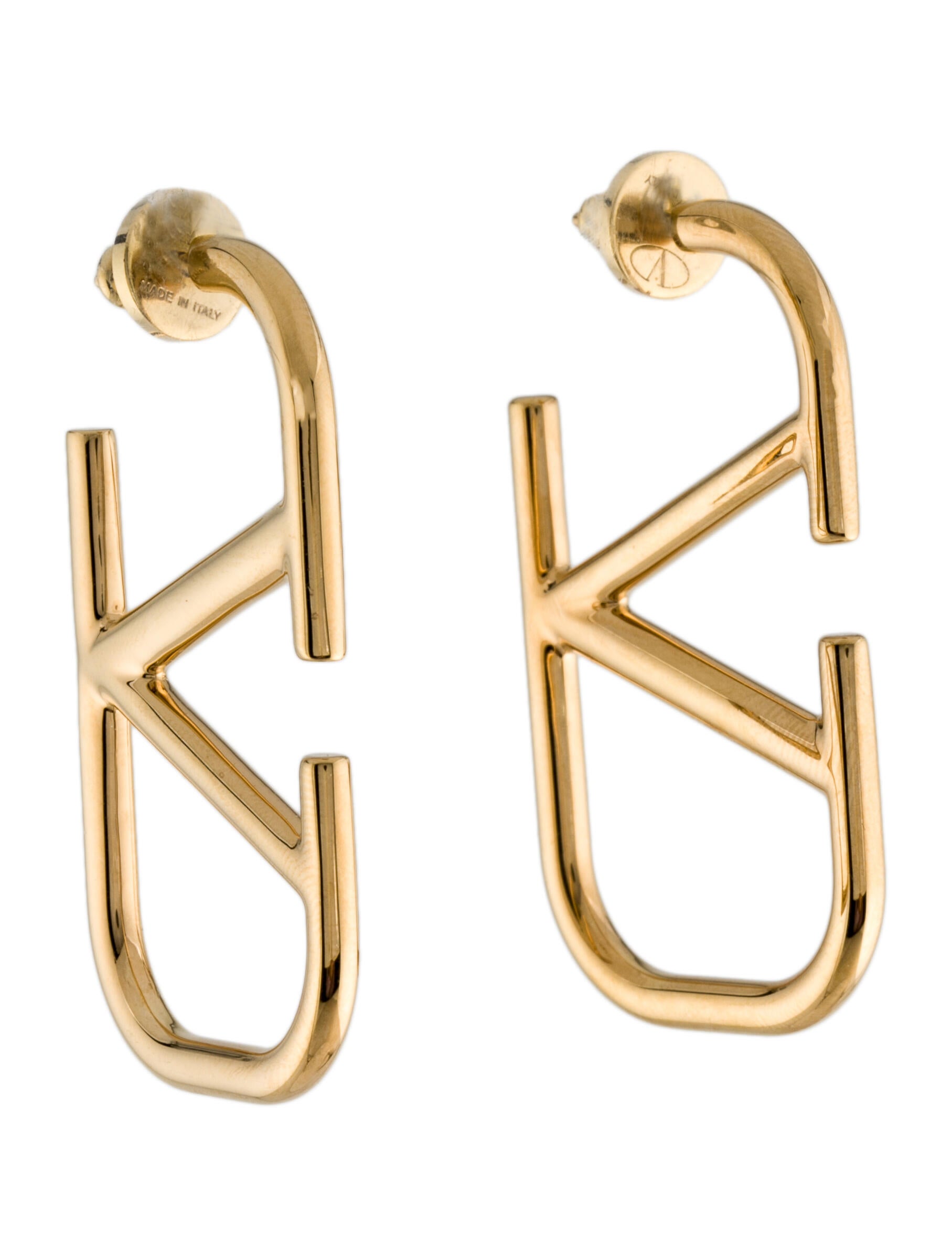 V Logo Signature Drop Earrings