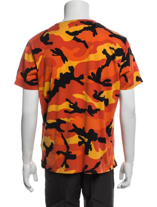Valentino Camouflage Print Crew Neck T-Shirt