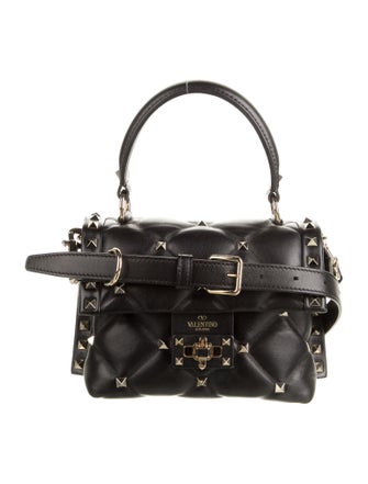 Valentino Candystud Quilted Leather Handle Bag