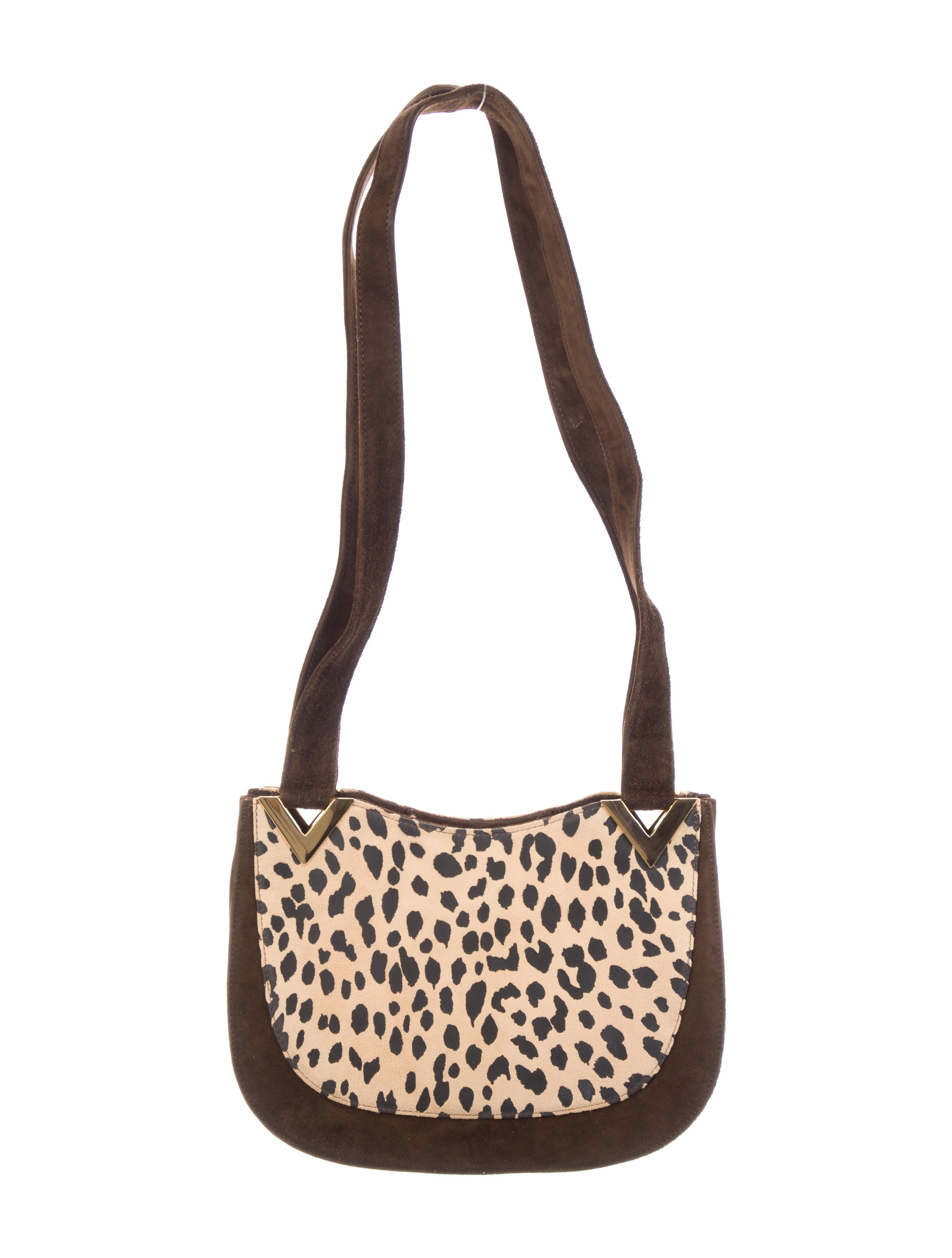 Valentino Printed Suede Shoulder Bag