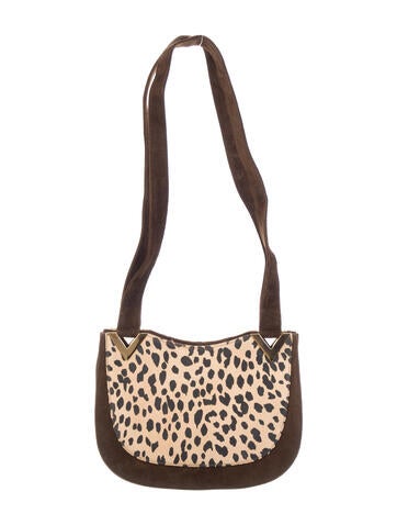 Valentino Shoulder Bags Printed Suede Bag