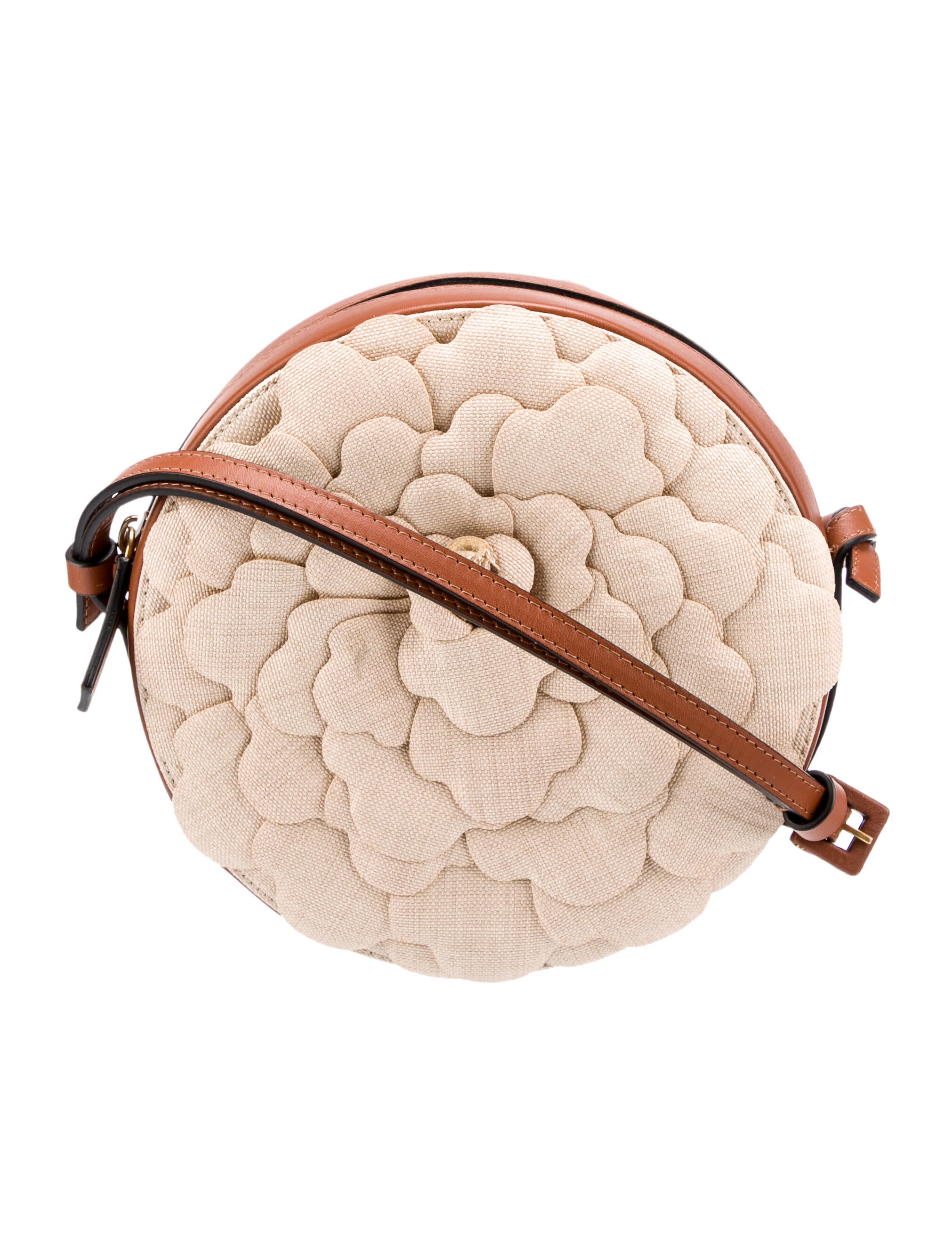 Valentino Round Rose Crossbody Bag w/ Tags Neutrals Crossbody Bags