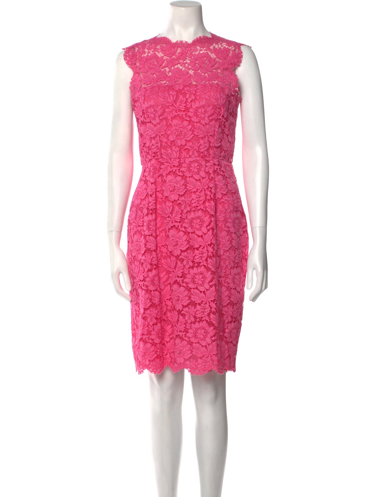 Valentino Lace Pattern Knee-Length Dress - Pink Dresses, Clothing - VAL367293 | The RealReal Valentino Lace Pattern Knee-Length Dress - Pink Dresses, Clothing - VAL367293 | The RealReal