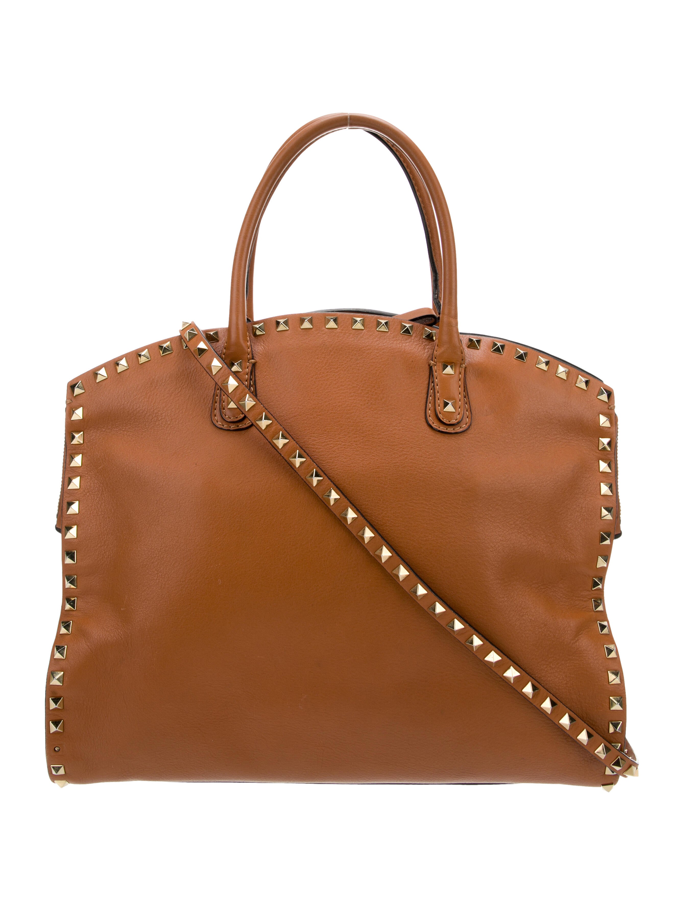 Valentino Rockstud Tote Brown Totes, Handbags VAL367554 The RealReal