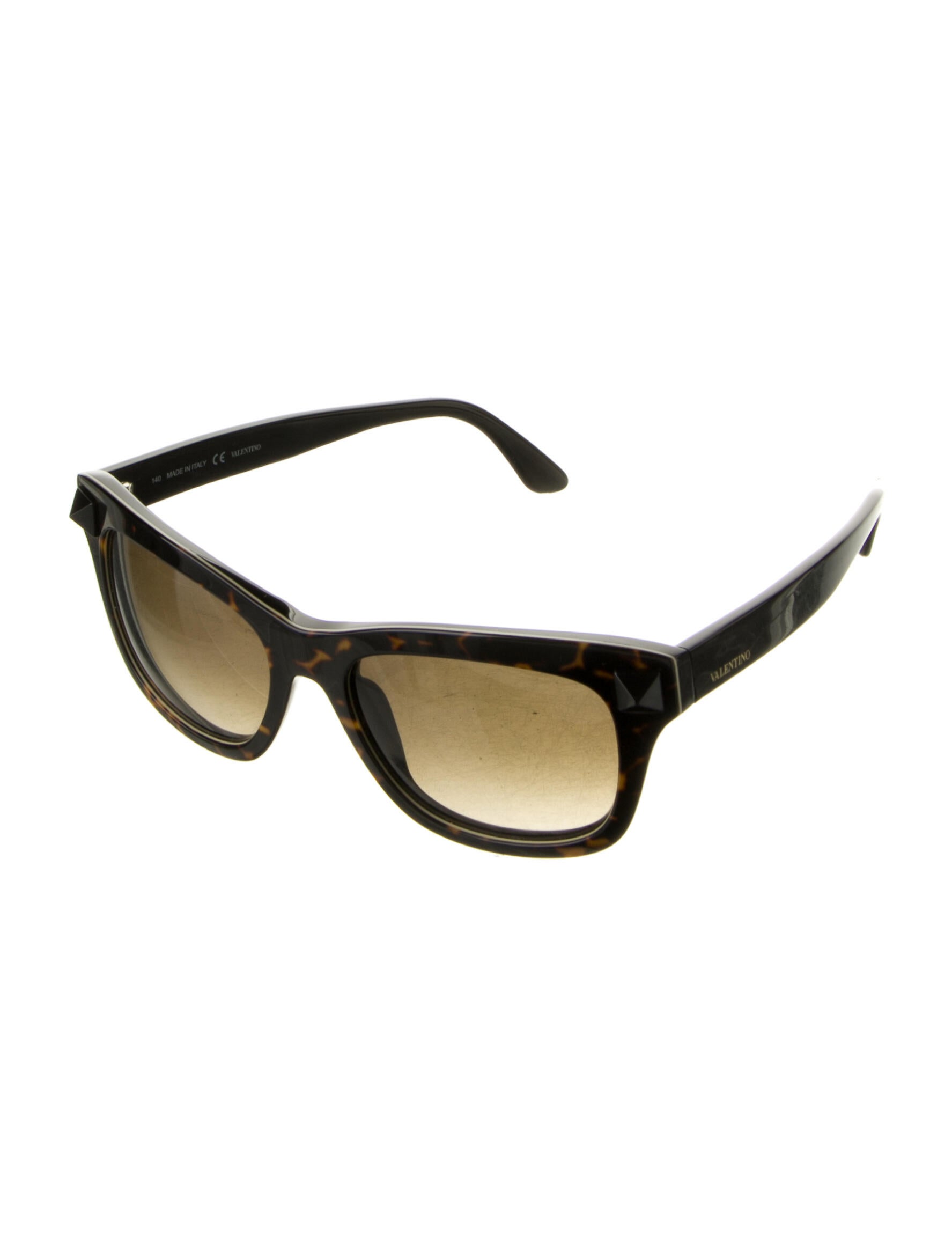 Valentino Rockstud Accents Wayfarer Sunglasses