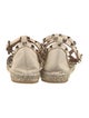 Valentino Rockstud Accents Leather Espadrilles