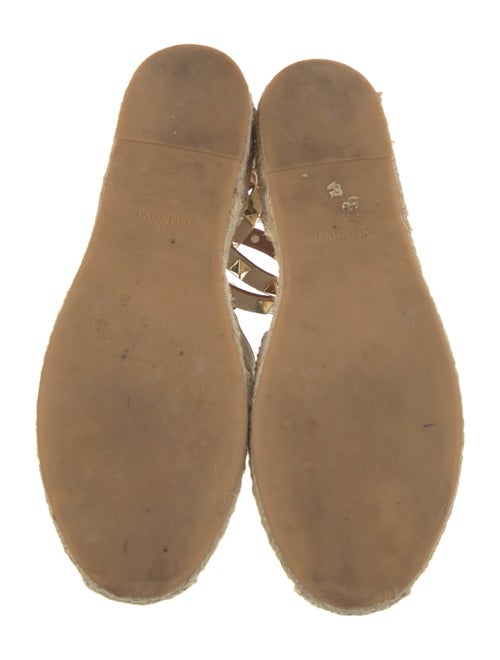 Valentino Rockstud Accents Leather Espadrilles