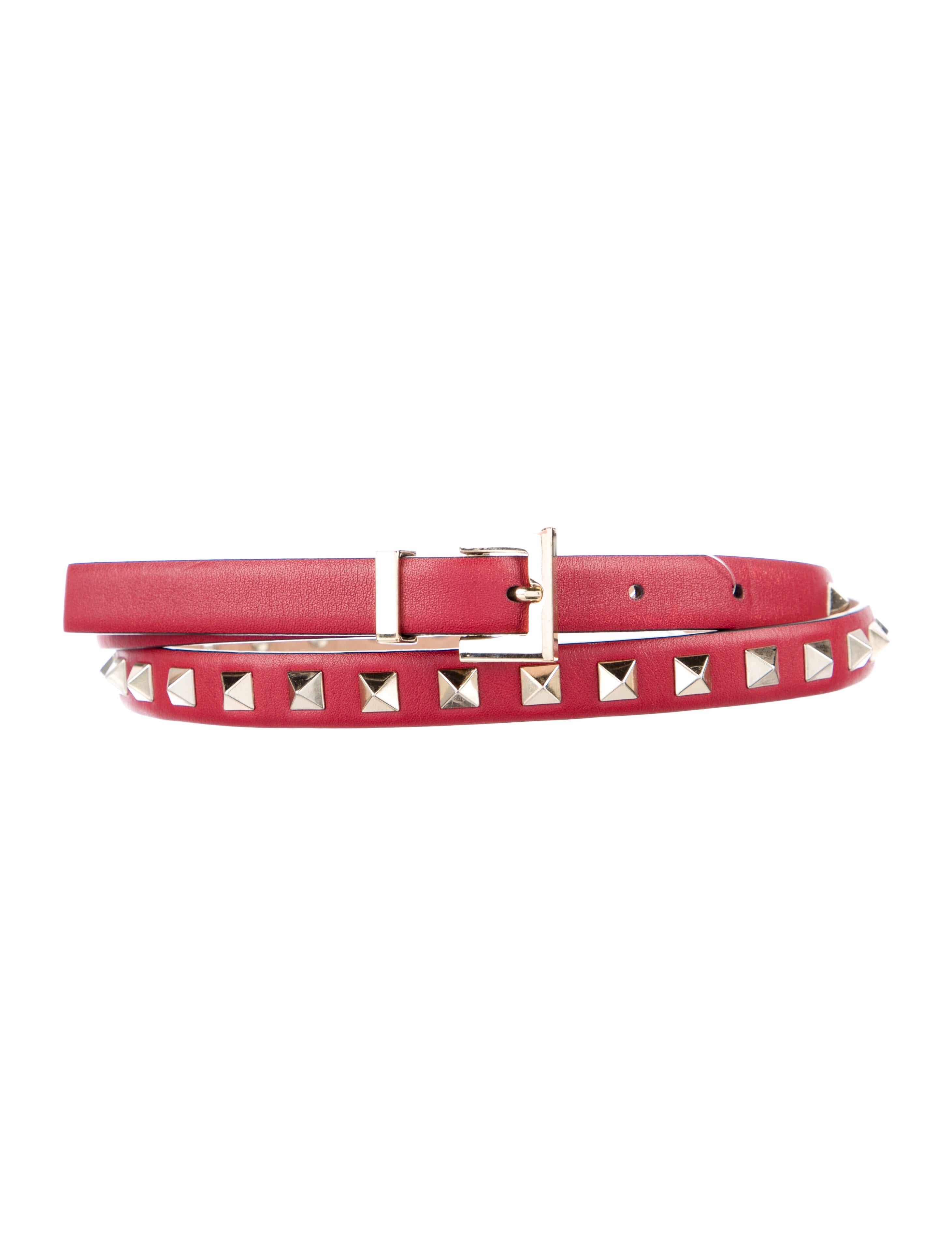Valentino Red Rockstud Belt Valentino Garavani Rockstud slim leather belt Valentino Garavani main image 2