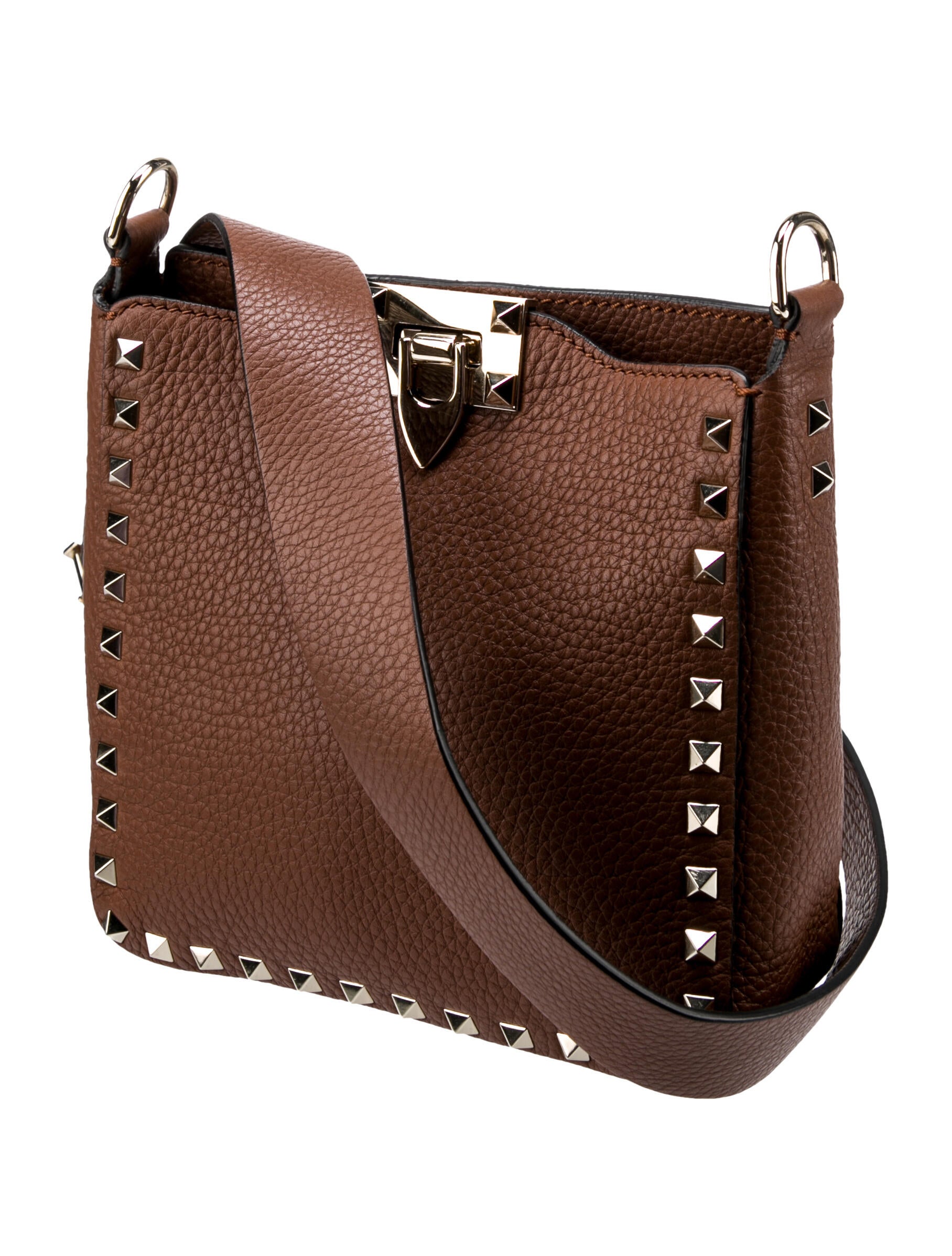 Valentino Rockstud Crossbody Bag Brown Crossbody Bags, Handbags