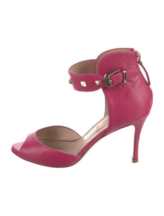 Valentino Rockstud Accents Leather Sandals