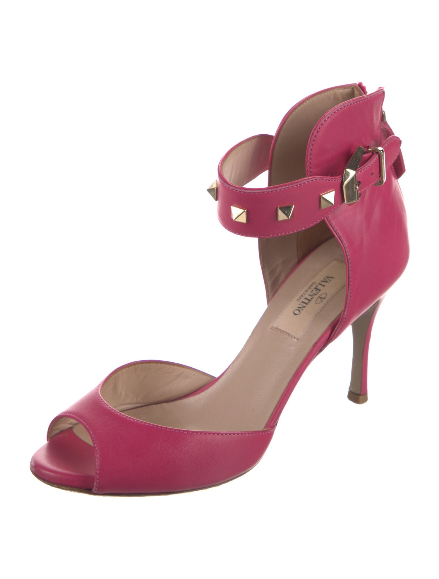 Valentino Rockstud Accents Leather Sandals