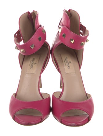 Valentino Rockstud Accents Leather Sandals