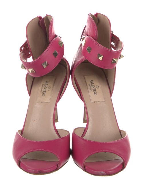 Valentino Rockstud Accents Leather Sandals