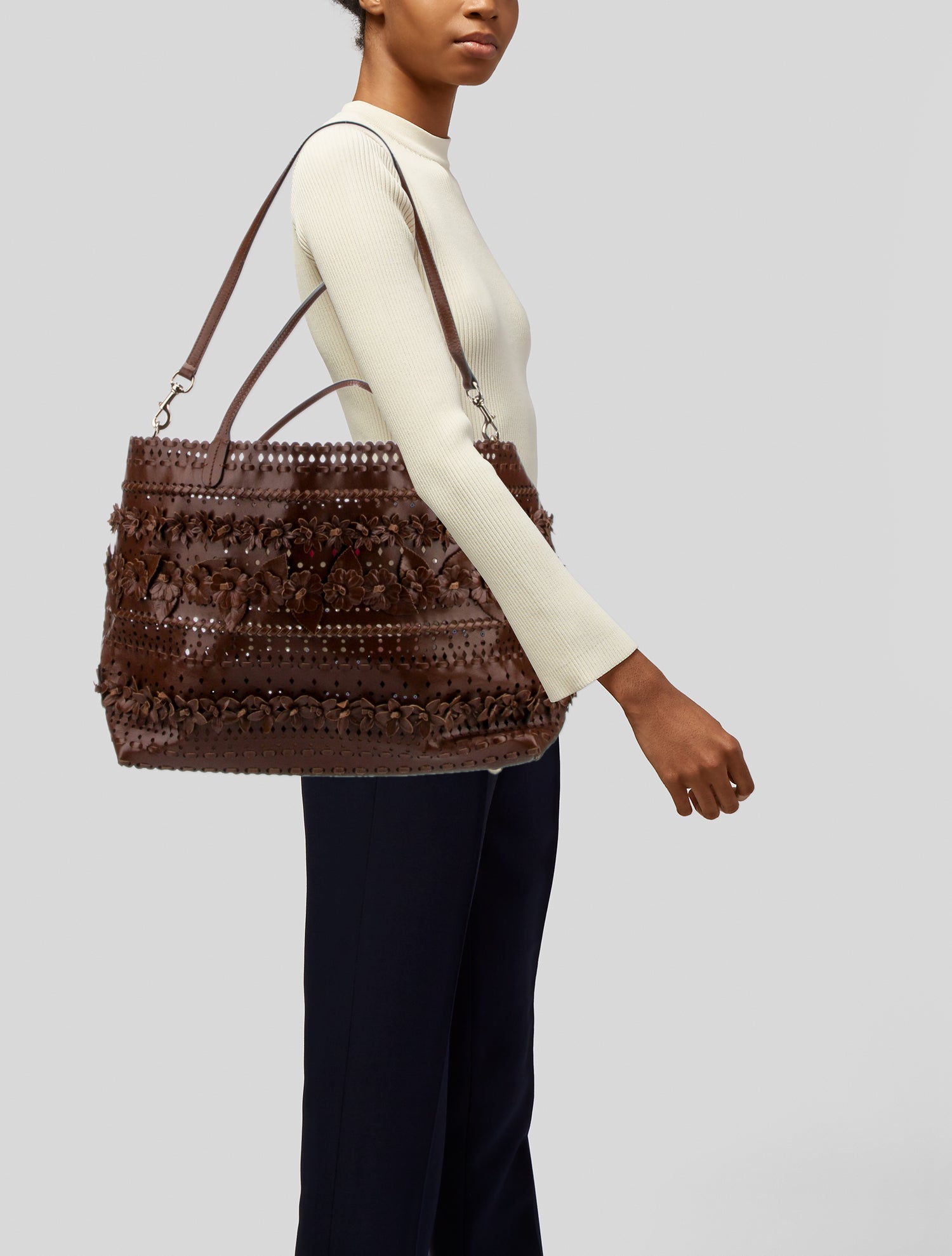 Valentino Leather Tote Bag