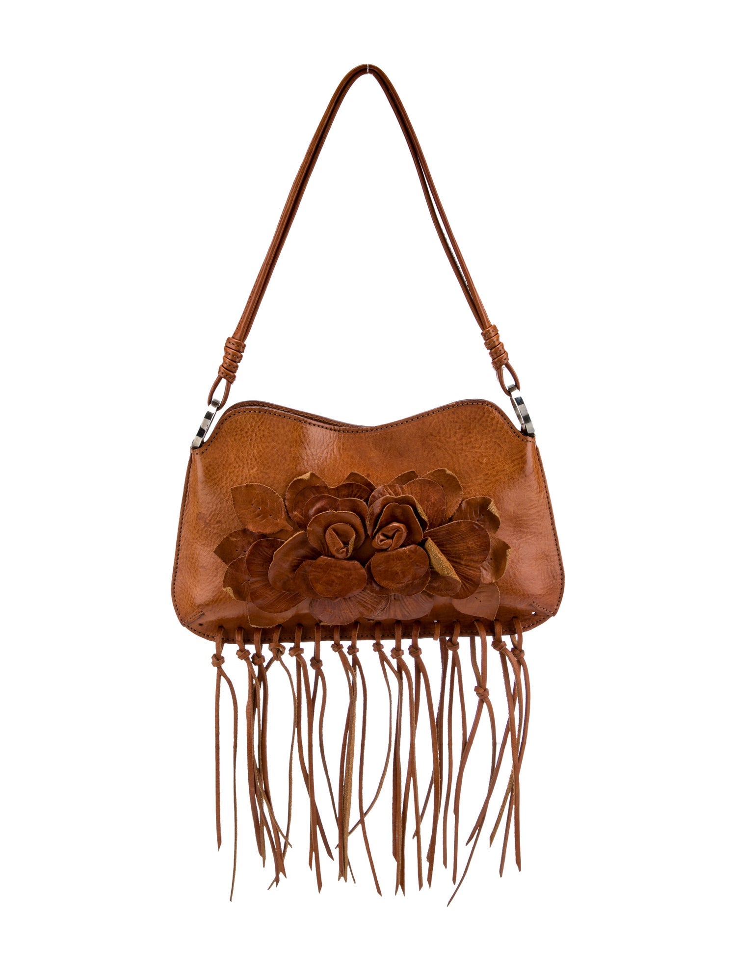 Valentino Leather Shoulder Bag Brown Shoulder Bags, Handbags