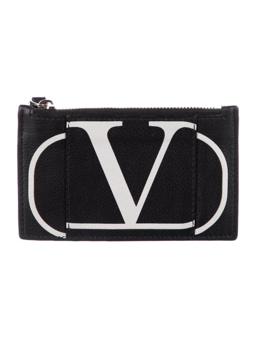 Valentino Leather Printed Card Holder