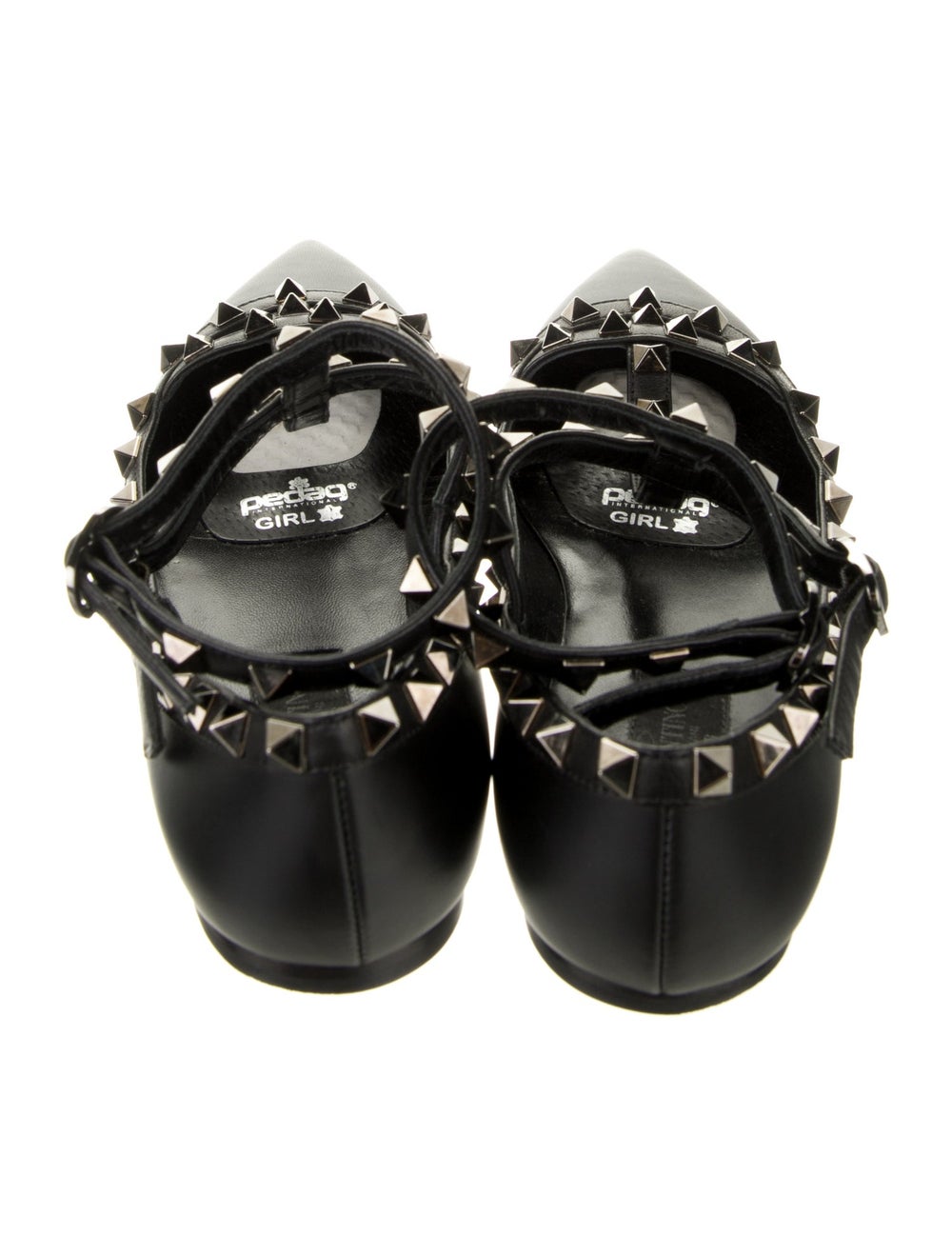Valentino Rockstud Accents Leather Ballet Flats - Gem