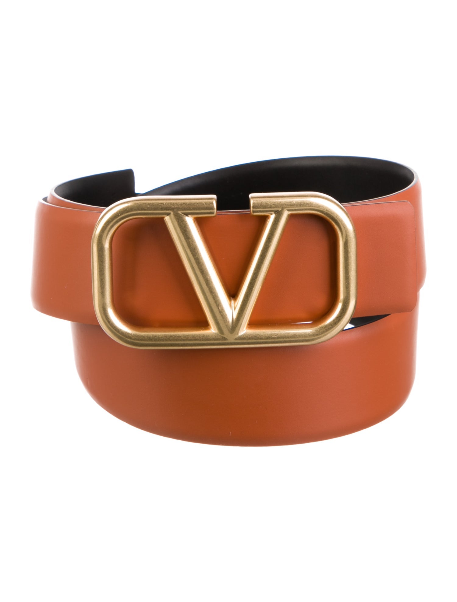 Valentino Vlogo Leather Belt Brown Belts, Accessories VAL394452