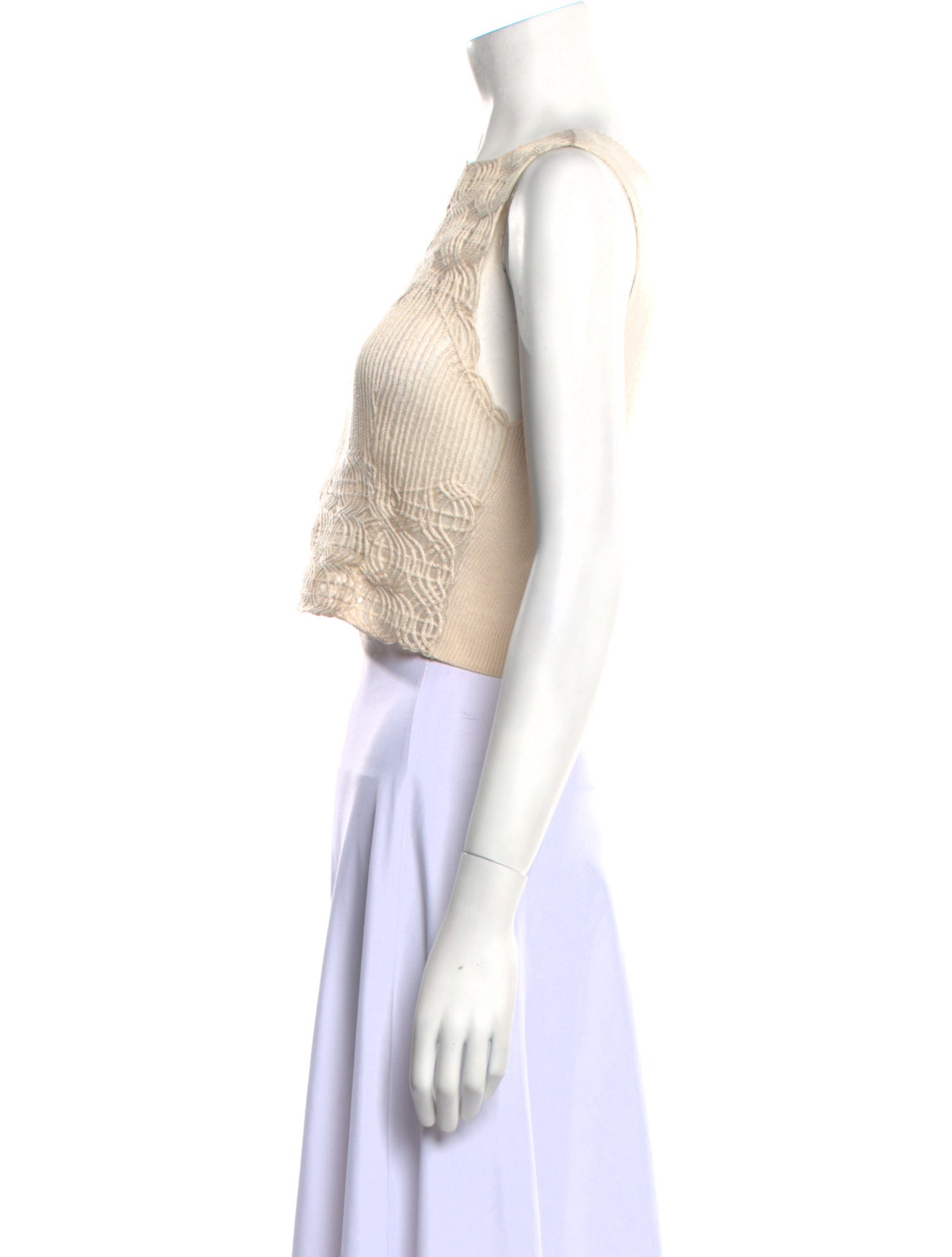 Valentino Silk Square Neckline Crop Top