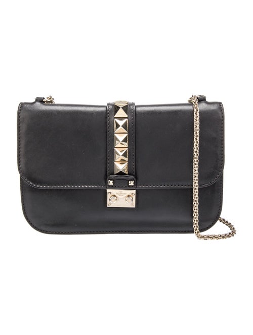 Valentino Studded Leather Chain Linked Shoulder Bag