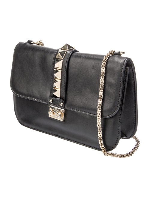 Valentino Studded Leather Chain Linked Shoulder Bag