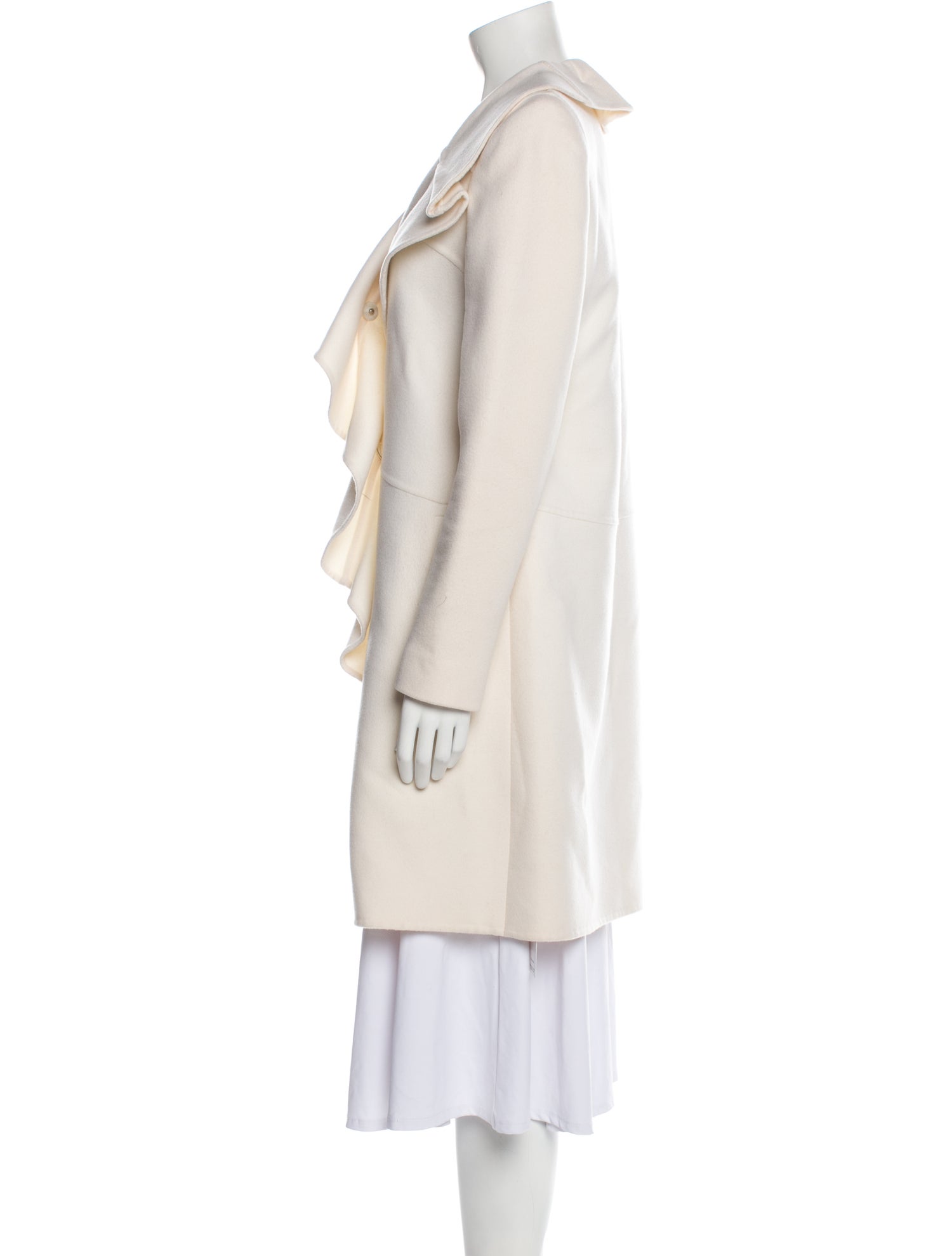 Valentino Cashmere Ruffle Coat