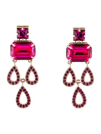Valentino Crystal Statement Drop Earrings